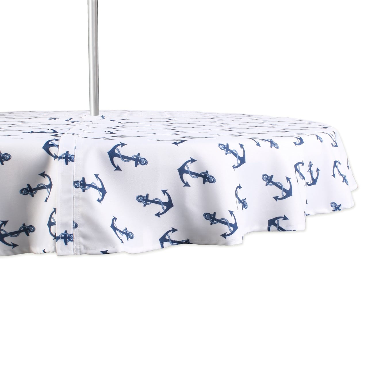 DII® 60" Round Anchors Print Outdoor Tablecloth with Zipper
